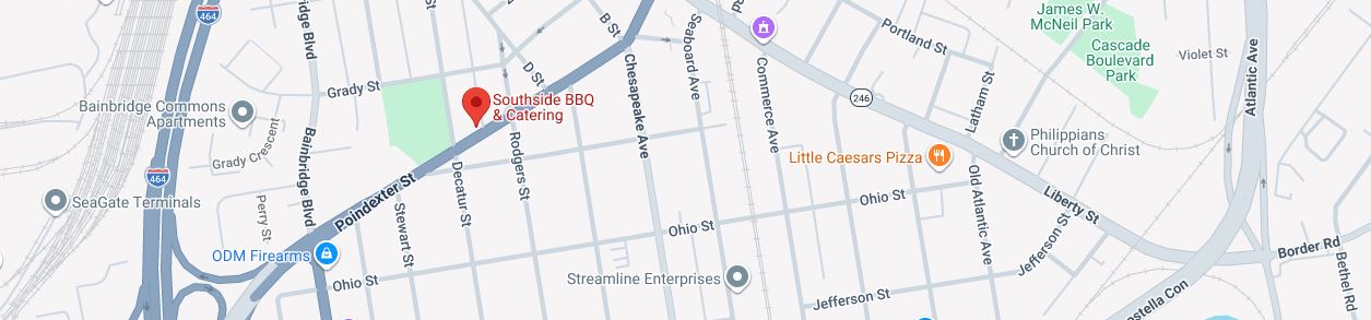 Map to Southside BBQ & Catering